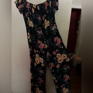 Floral Off the Shoulder Jumpsuit